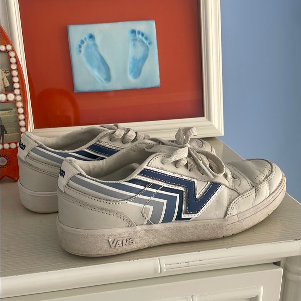 Vans x Penn White and Blue Retro Sneakers